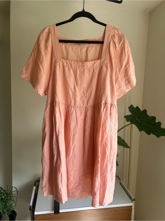 Madewell Dresses & Skirts - Madewell Peach Square-Neck Short Sleeve Tunic